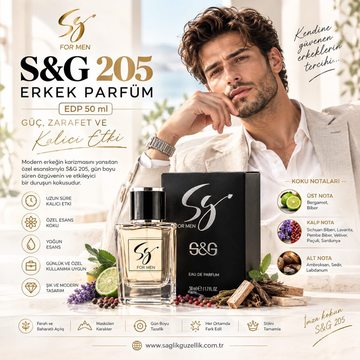 S&G 205 ERKEK PARFÜM EDP 50 ml