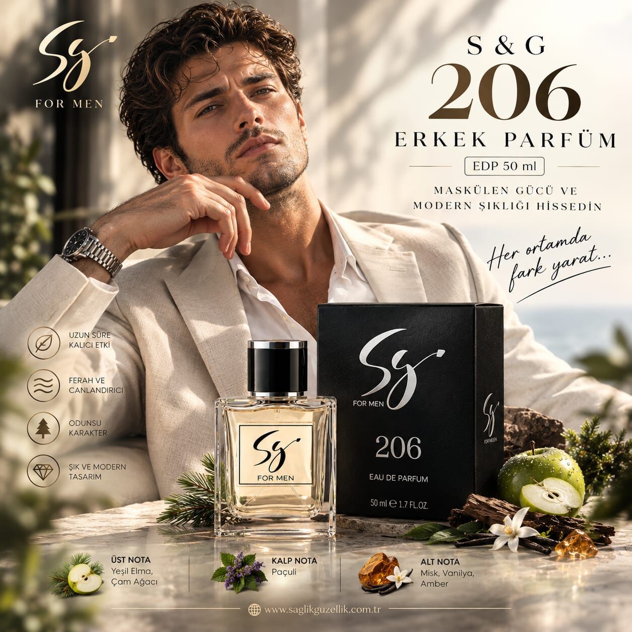 S&G 206 ERKEK PARFÜM EDP 50 ml