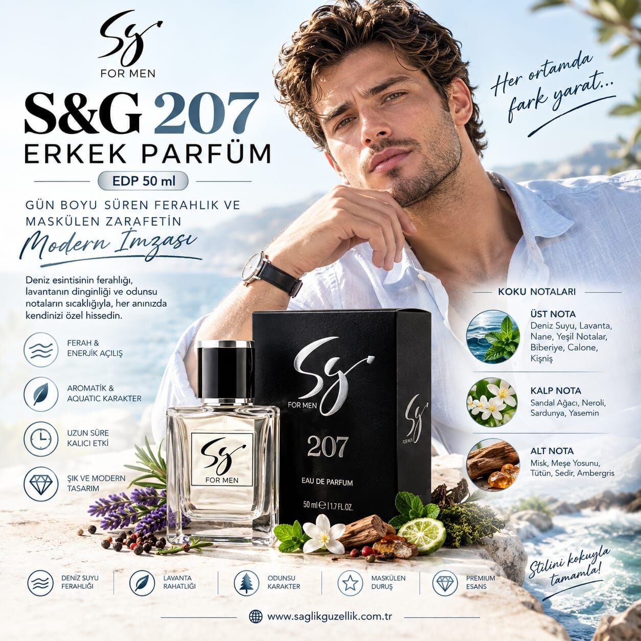 S&G 207 ERKEK PARFÜM EDP 50 ml