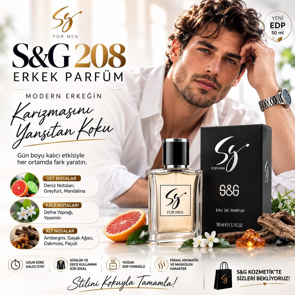 S&G 208 ERKEK PARFÜM EDP 50 ml