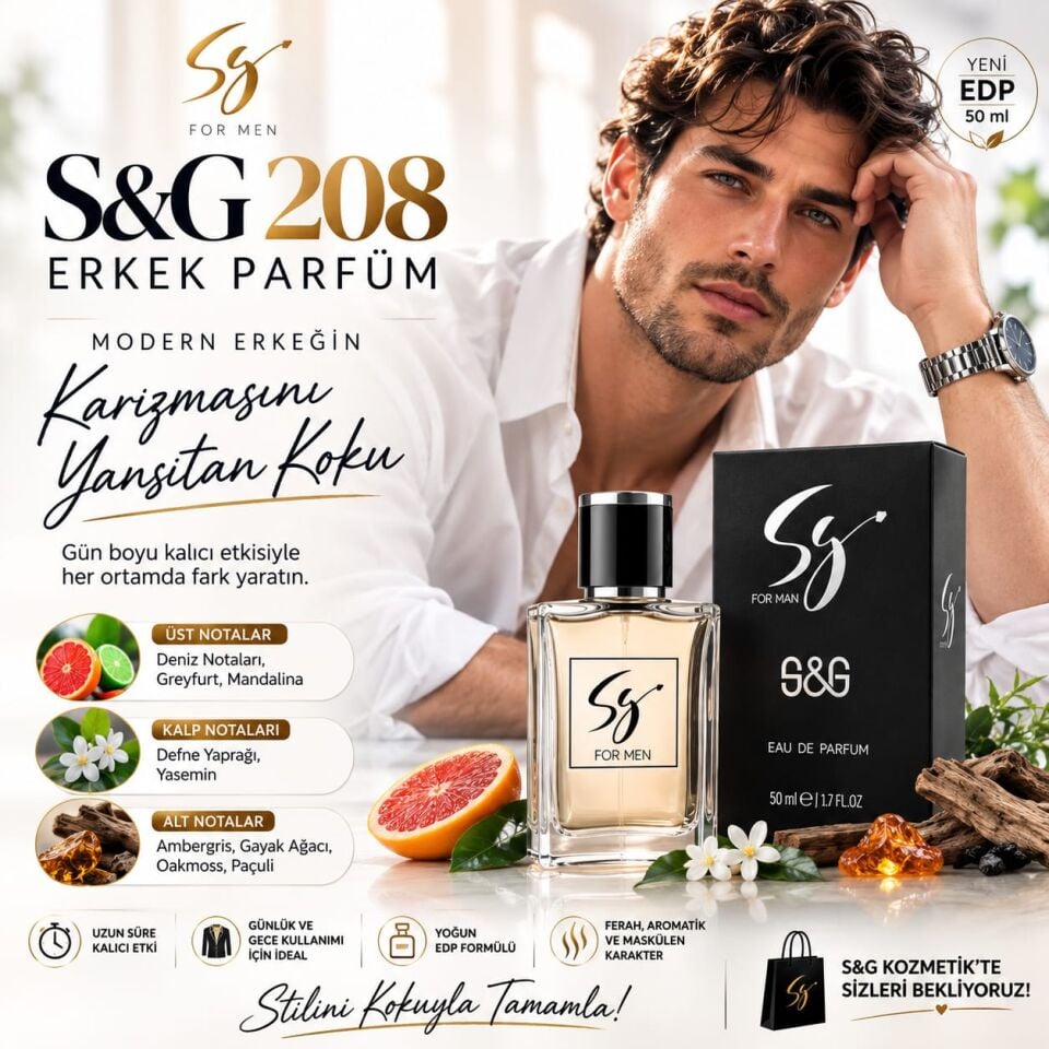 S&G 208 ERKEK PARFÜM EDP 50 ml