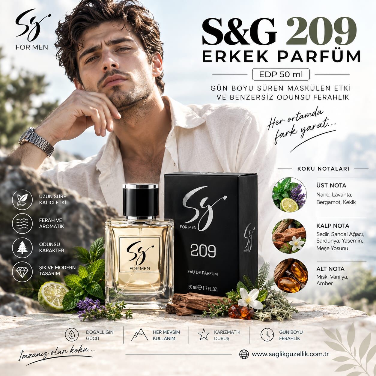 S&G 209 ERKEK PARFÜM EDP 50 ml