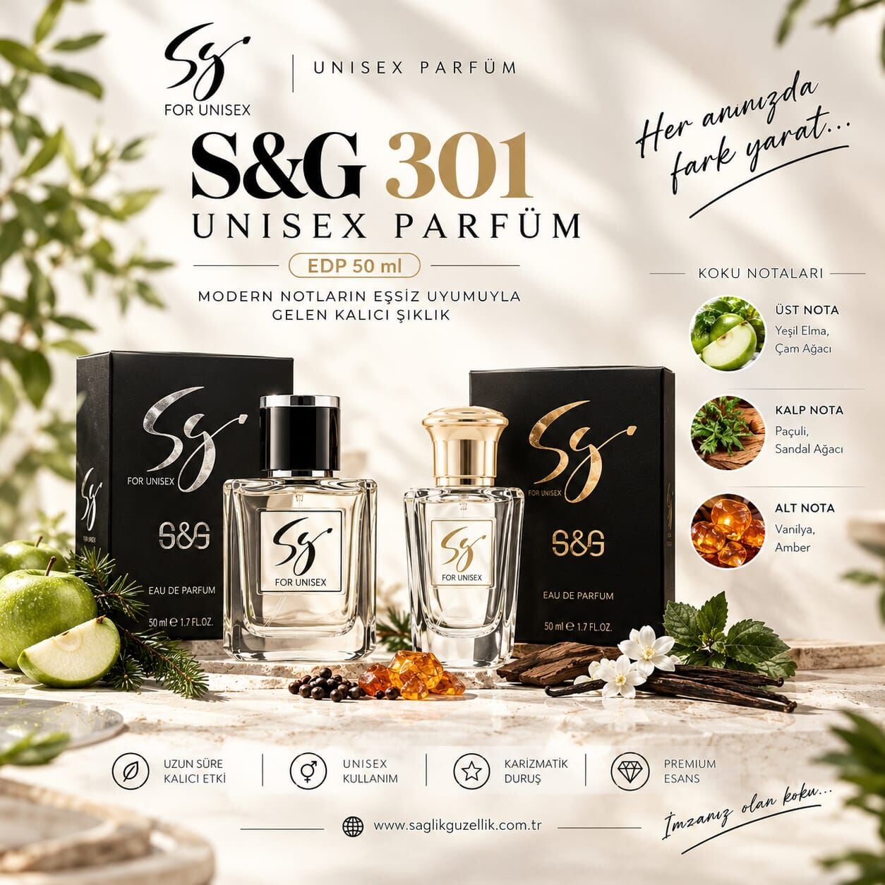 S&G 301 UNISEX PARFÜM EDP 50 ml