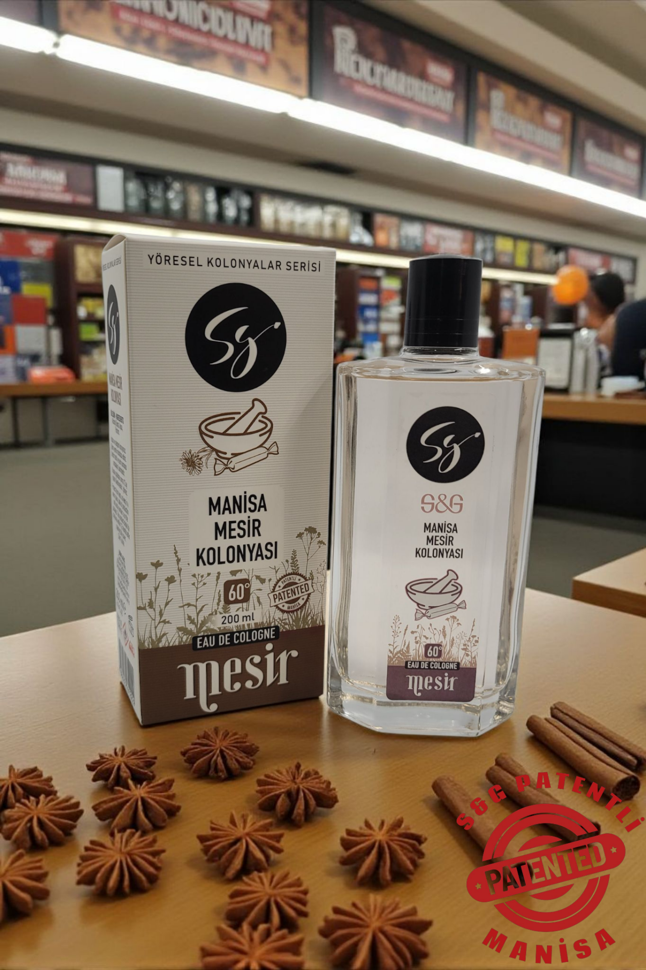 MANİSA MESİR KOLONYASI CAM ŞİŞE 200 ml