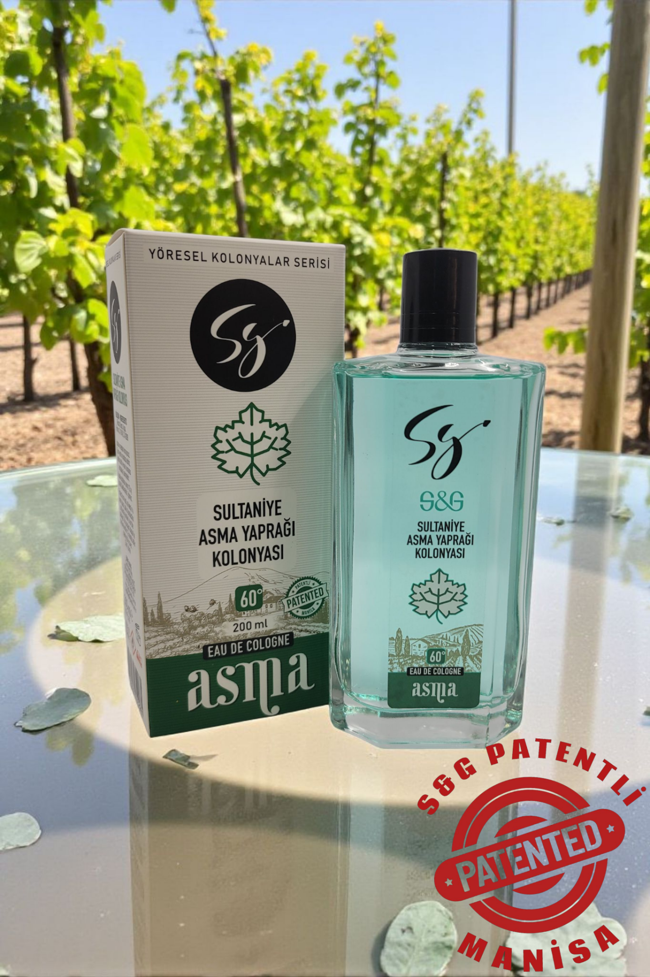 SULTANİYE ASMA YAPRAĞI KOLONYASI CAM ŞİŞE 200 ml