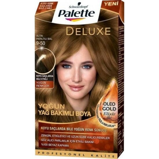 PALETTE SET 9-50 ALTIN PARILTILI BAL SAÇ BOYASI