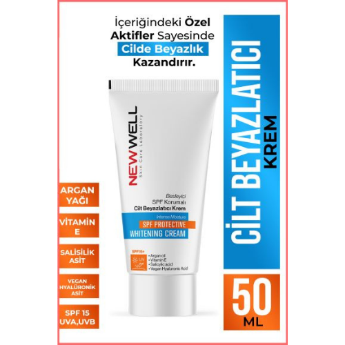 NEWWELL BESLEYİCİ SPF KORUMALI CİLT BEYAZLATICI KREM 50 ml
