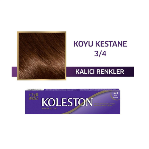 KOLESTON TÜP SAÇ BOYASI 3/4 KOYU KESTANE