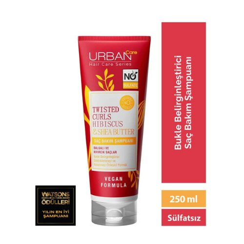 URBAN TWISTED CURLS HIBISCUS & & SHEA BUTTER SAÇ BAKIM ŞAMPUANI 250 ml