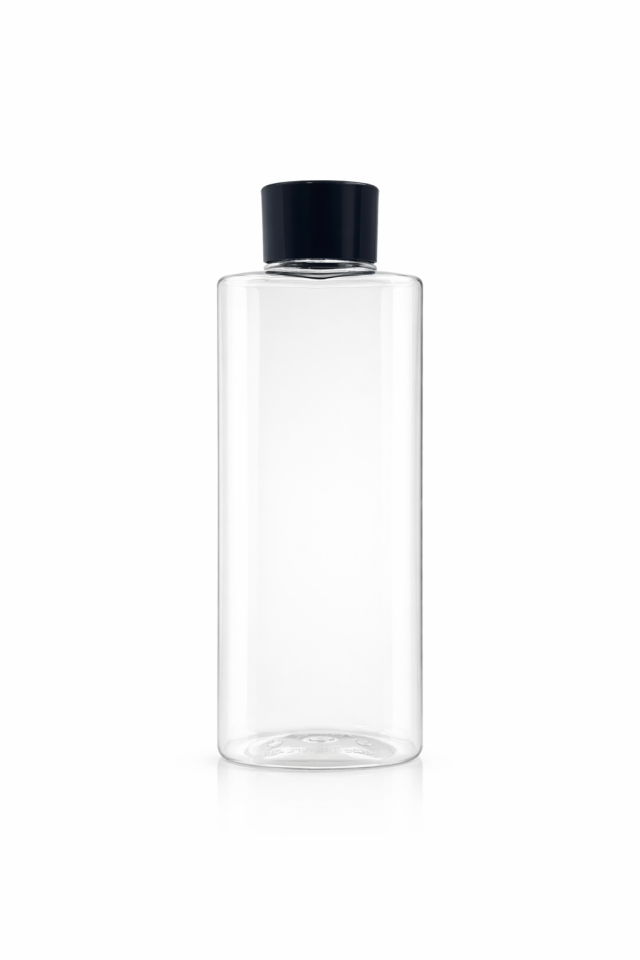 400 CC PLASTİK DÖKME BOŞ KOLONYA ŞİŞESİ TIPA+SİYAH KAPAK