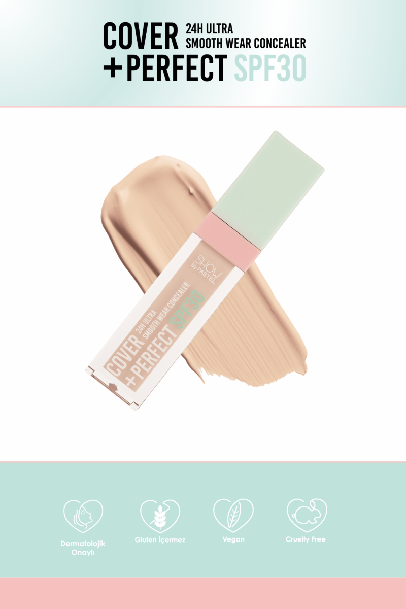 Show By Pastel Cover+Perfect Concealar SPF30 - SPF30 Ultra Kapatıcı 302 Light Rose 7.8 ml
