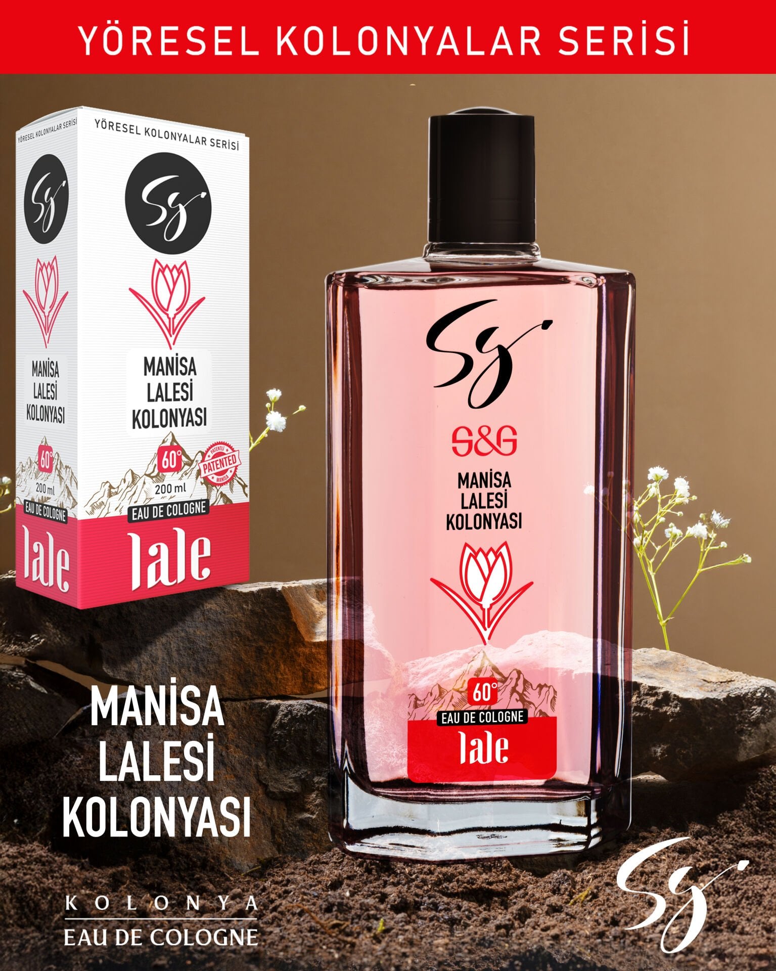 MANİSA LALESİ KOLONYASI 200 ML CAM ŞİŞE