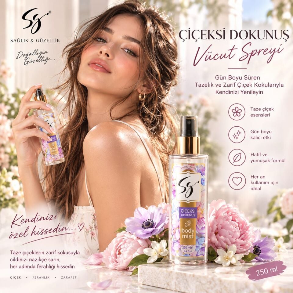 ÇİÇEKSİ DOKUNUŞ VÜCUT SPREYİ 250 ML