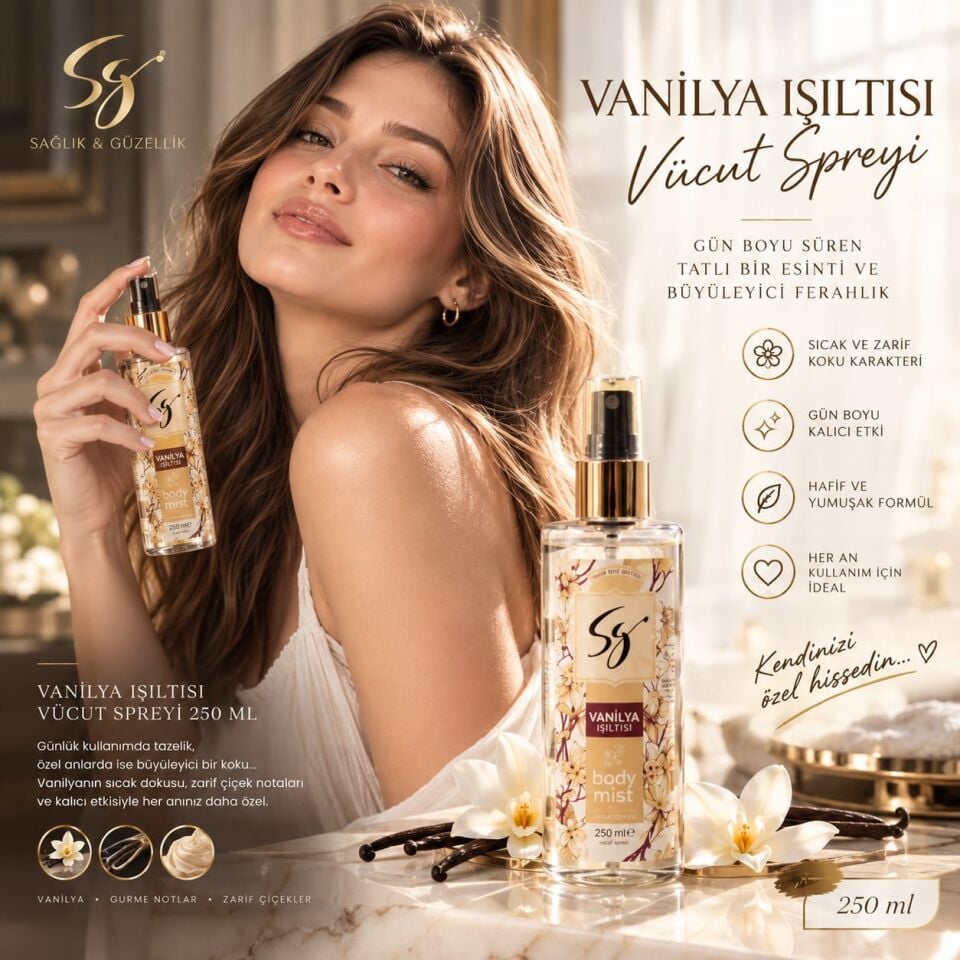 VANİLYA IŞILTISI VÜCUT SPREYİ 250 ML