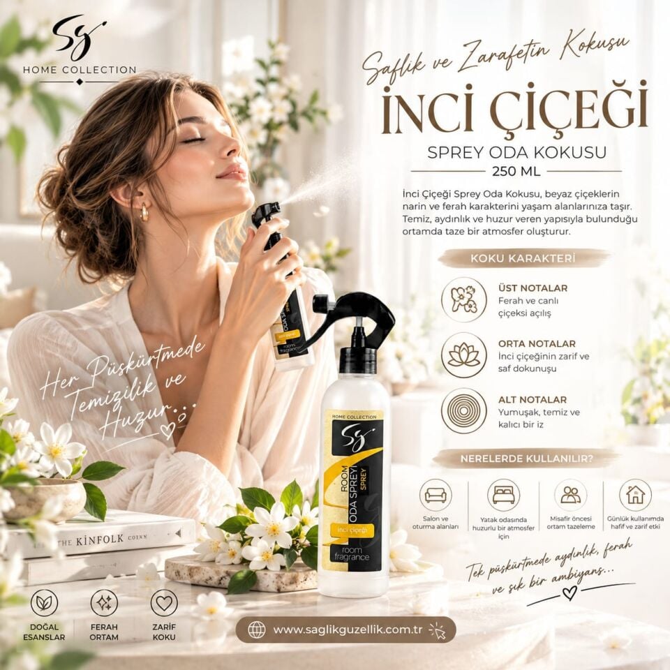 İNCİ ÇİÇEĞİ SPREY ODA KOKUSU 250 ML