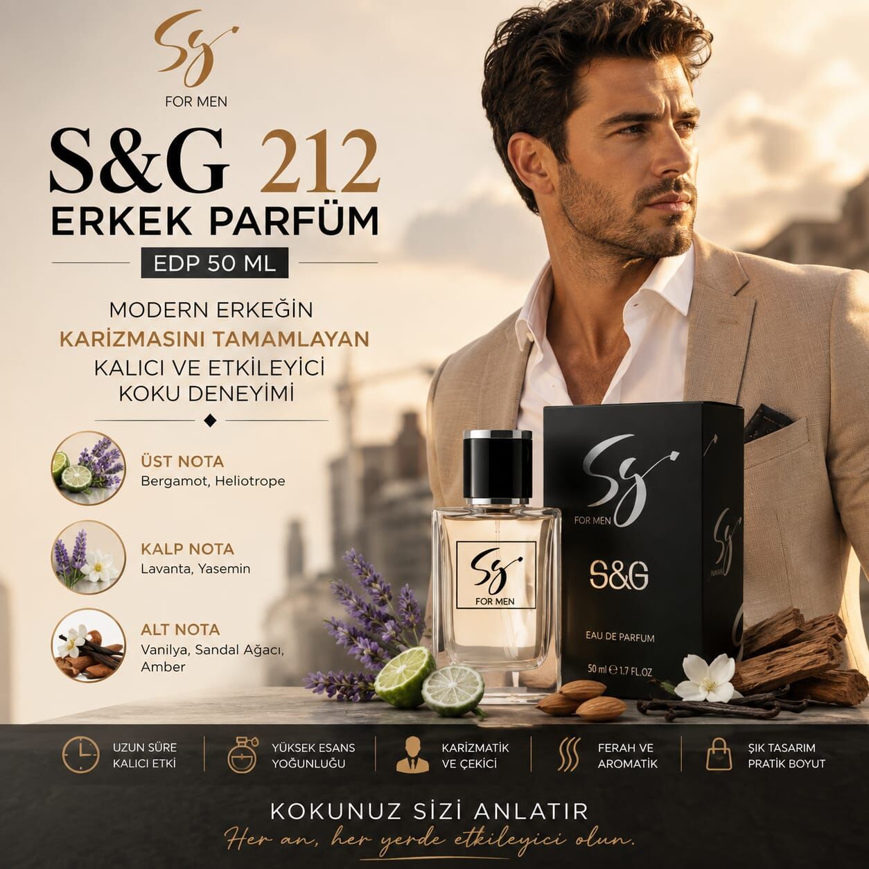 S&G 212 ERKEK PARFÜM EDP 50 ML